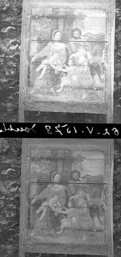 Panneau peint : La sainte Famille