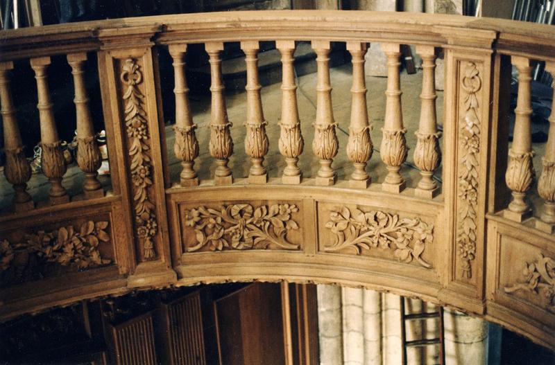 orgue, détail de la tribune