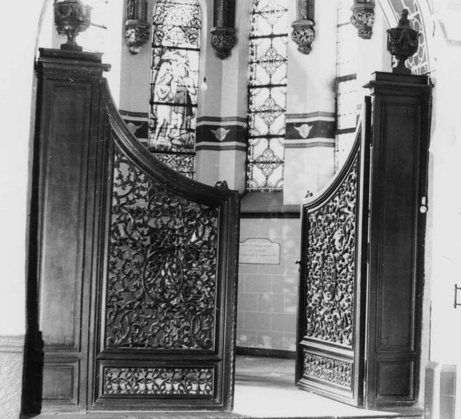 porte de la chapelle des fonts baptismaux provenant du couvent des Chartreux à Longuenesse - © Ministère de la Culture (France), Médiathèque du patrimoine et de la photographie (objets mobiliers), tous droits réservés