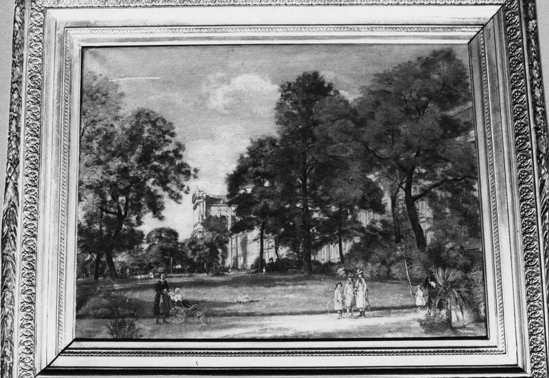 tableau : jardin de l'abbaye de Saint-Waast (le)