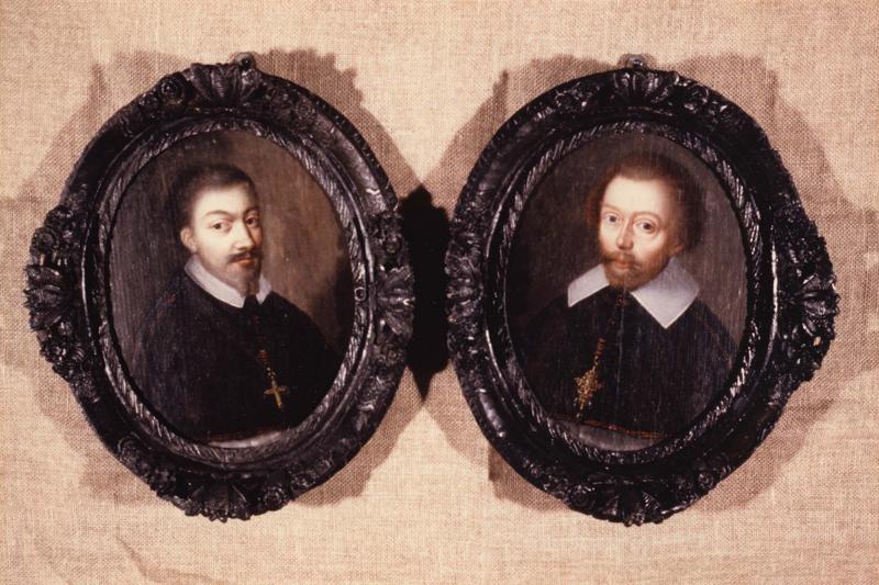 Tableau, cadre : portrait de Claude André Dormy évêque de Boulogne de 1570 à 1599