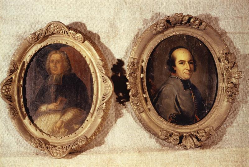 Tableau, cadre : portrait de Jean Marie Henriau évêque de Boulogne de 1724 à 1738