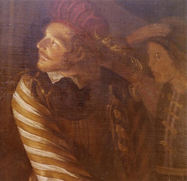 tableau : reniement de saint Pierre (le), détail