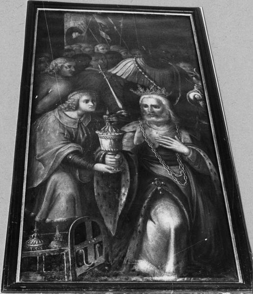 tableau : adoration des mages (l'), toile découpée en deux fragments - © Ministère de la Culture (France), Médiathèque du patrimoine et de la photographie (objets mobiliers), tous droits réservés