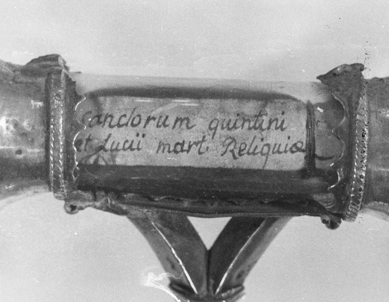 reliquaire de saint Quentin et saint Lucius, détail