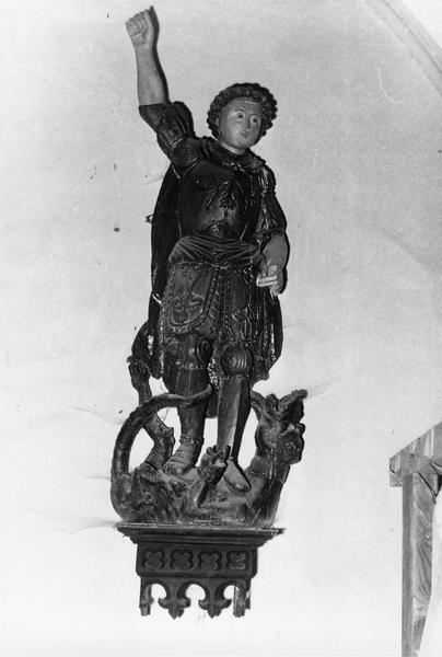 statue : saint Michel terrassant le dragon - © Ministère de la Culture (France), Médiathèque du patrimoine et de la photographie (objets mobiliers), tous droits réservés