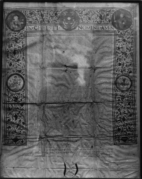 manuscrit (bulle du pape Paul III, parchemin)