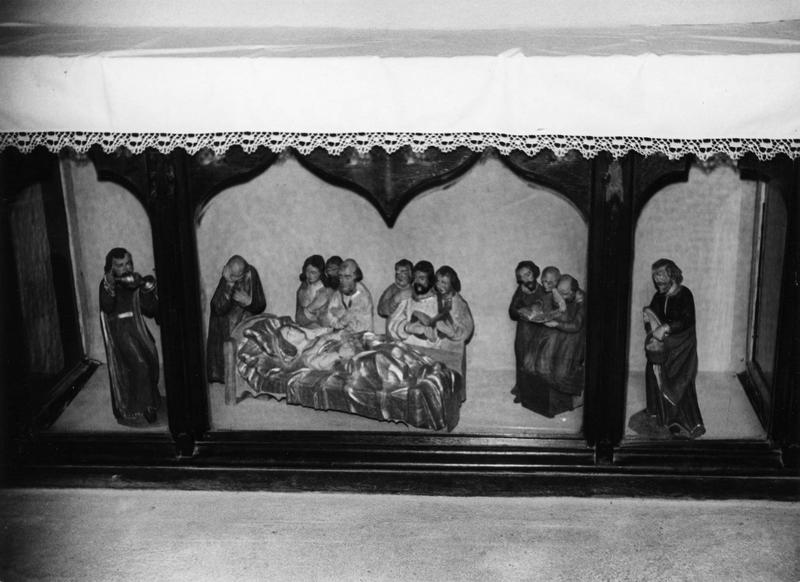 groupe sculpté (7 statuettes) : dormition de la Vierge (la) - © Ministère de la Culture (France), Médiathèque du patrimoine et de la photographie (objets mobiliers), tous droits réservés