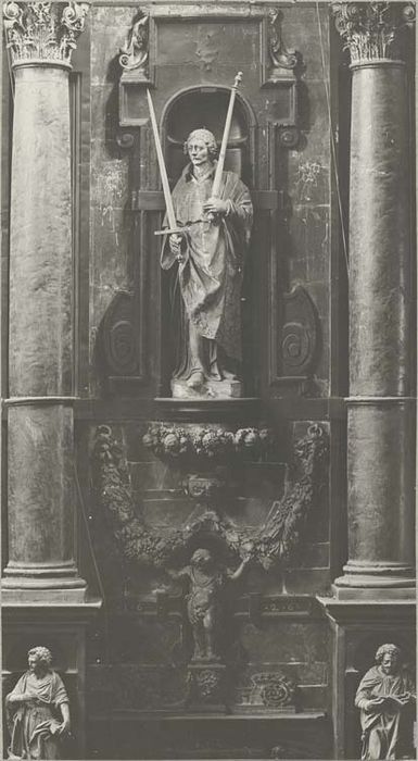 retable, statue : Saint Louis