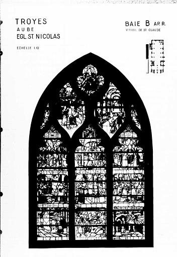 Saint Claude, baie B, panneau de vitrail