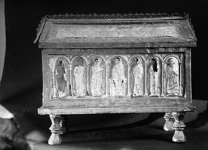 Châsse reliquaire en argent et vermeil (face postérieure)