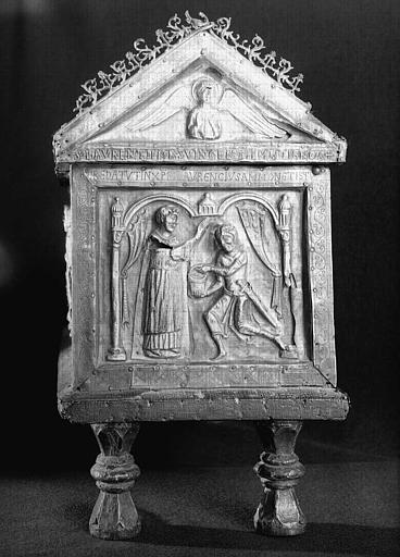 Châsse reliquaire en argent et vermeil (pignon)