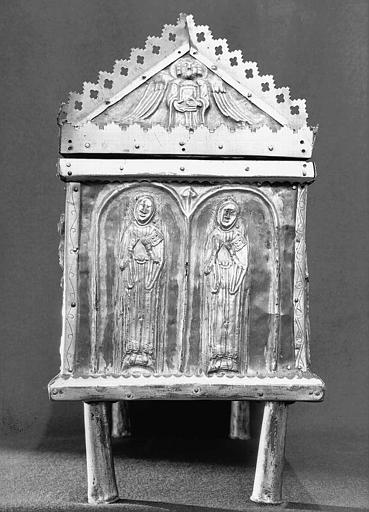 Châsse reliquaire en argent et vermeil (pignon)