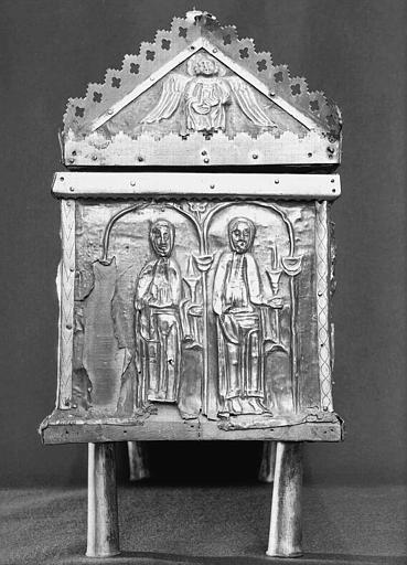 Châsse reliquaire en argent et vermeil (pignon)