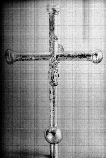 Croix processionnelle en laiton (revers)