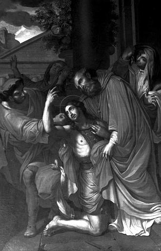 Peinture sur toile : Saint François d'Assise quitte la maison paternelle