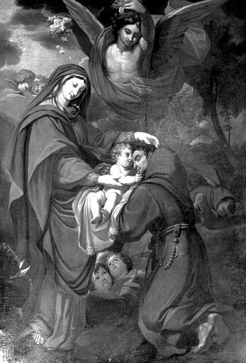 Peinture sur toile : Vision de saint Antoine de Padoue
