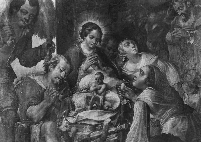 tableau : adoration des bergers (l'), vue partielle