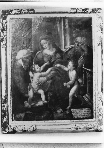 tableau : sainte famille avec sainte Anne et saint Jean-Baptiste (la), vue générale