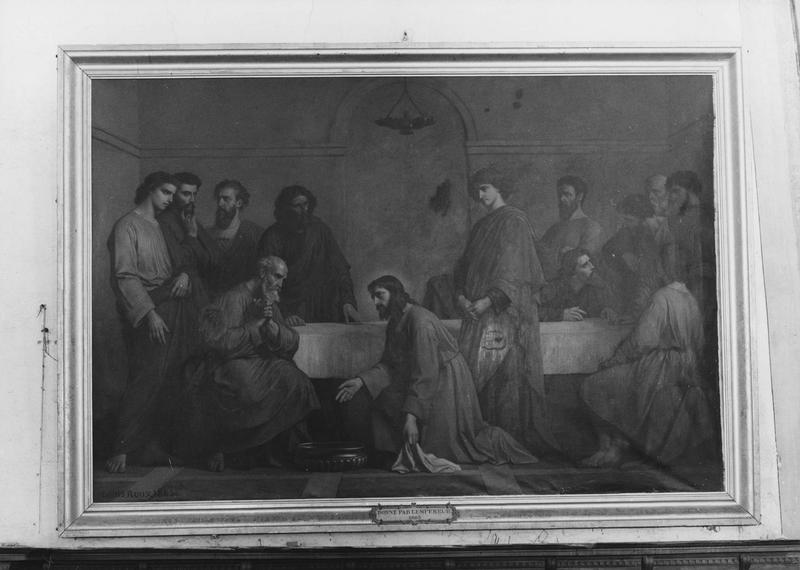 tableau : lavement des pieds (le), vue générale
