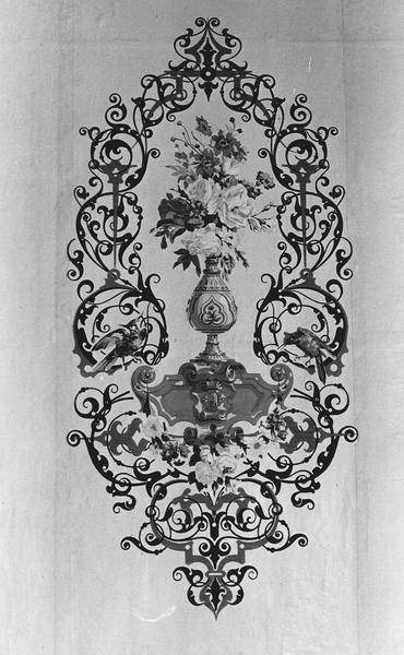 revêtement mural (papier peint), vue partielle