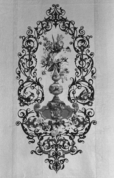 revêtement mural (papier peint), vue partielle