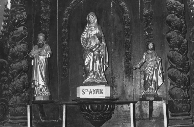 autel, retable (chapelle sud), détail des statues