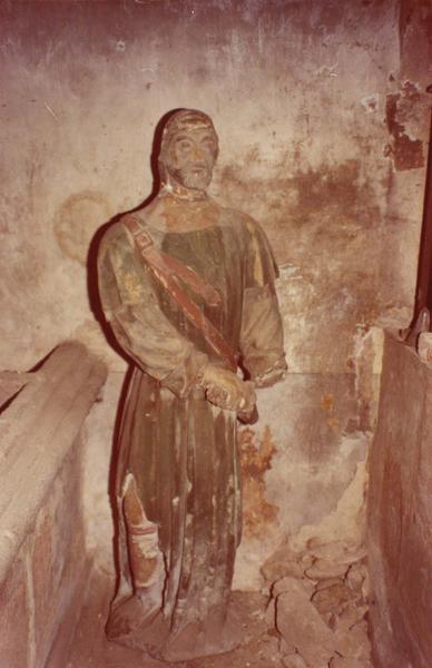 Groupe sculpté : mise au tombeau, vue partielle