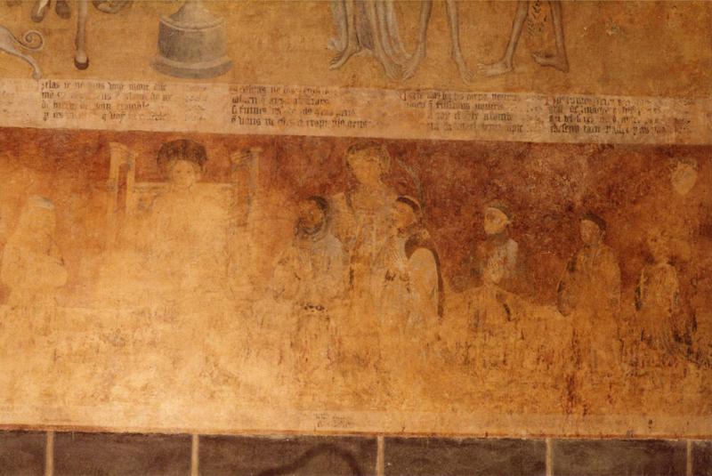 peinture monumentale : dit des trois morts et des trois vifs (le), vue partielle