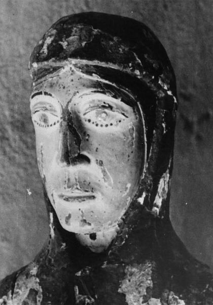 statue-reliquaire : Vierge en majesté, détail