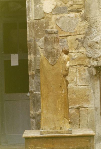 statue : Vierge à l'Enfant, vue générale de dos