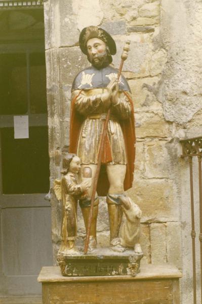 statue : saint Roch, vue générale - © Ministère de la Culture (France), Médiathèque du patrimoine et de la photographie (objets mobiliers), tous droits réservés