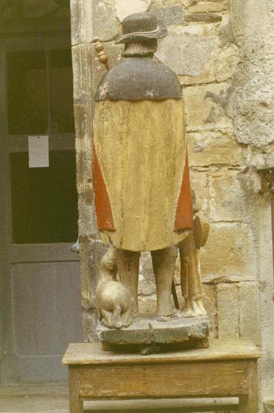 statue : saint Roch, vue générale de dos