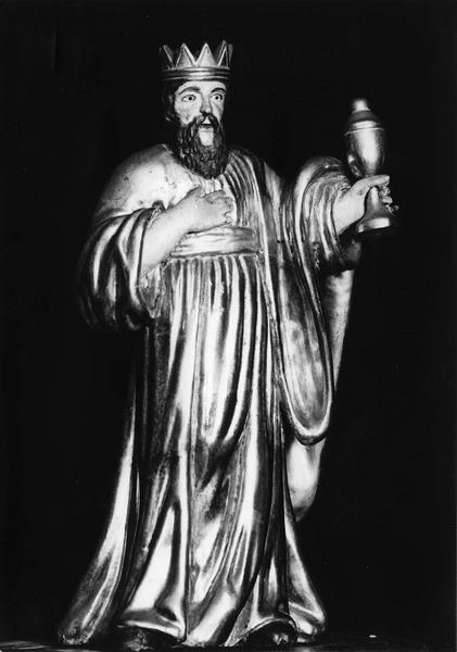 statue (statuette) : roi mage, vue générale