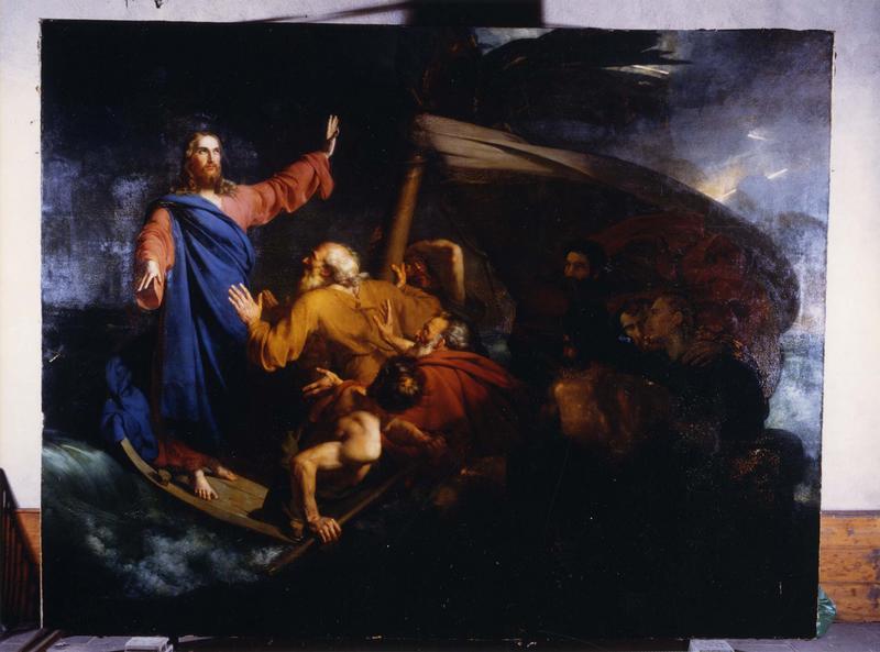 tableau : Christ apaisant la tempête (le), vue générale - © Ministère de la Culture (France), Médiathèque du patrimoine et de la photographie (objets mobiliers), tous droits réservés