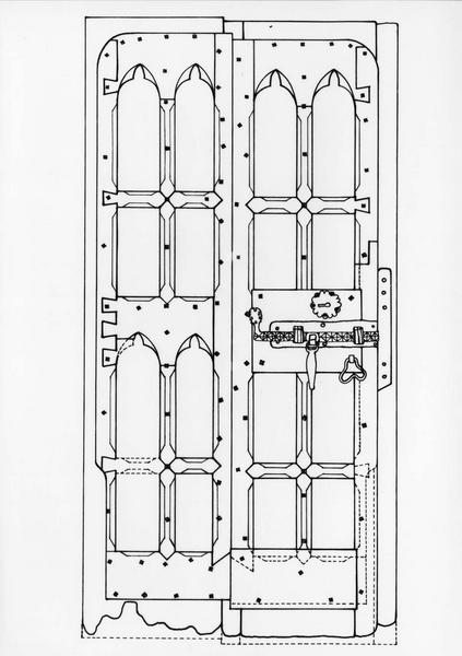 vantail, vue générale (relevé)