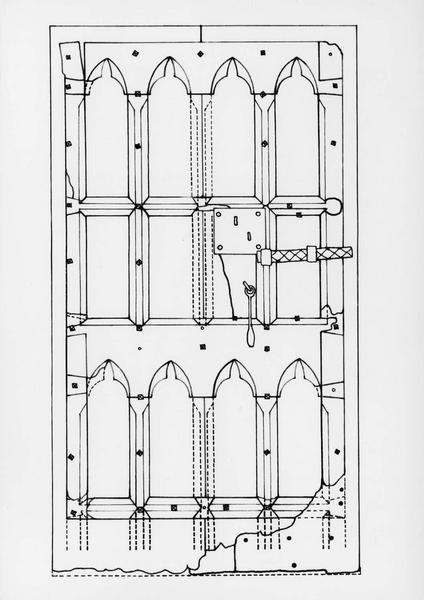 vantail, vue générale (relevé)