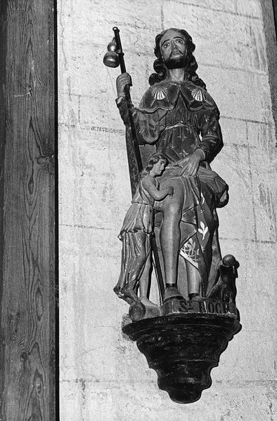 statue : saint Roch, vue générale - © Ministère de la Culture (France), Médiathèque  du patrimoine et de la photographie (objets mobiliers), tous droits réservés