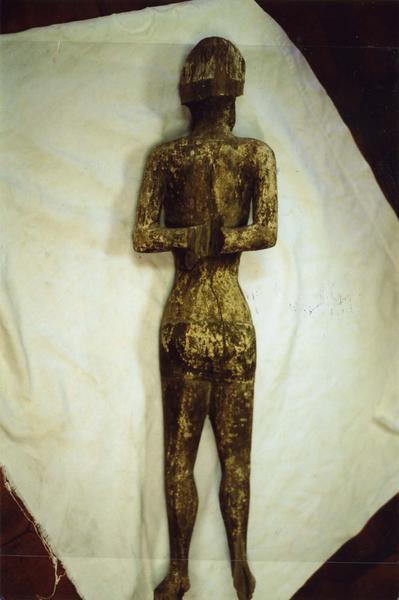 statue : Christ de la Flagellation ou saint Sébastien, vue générale de dos