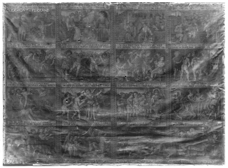 tableau : scènes de la vie et du martyre de saint Crépin et saint Crépinien