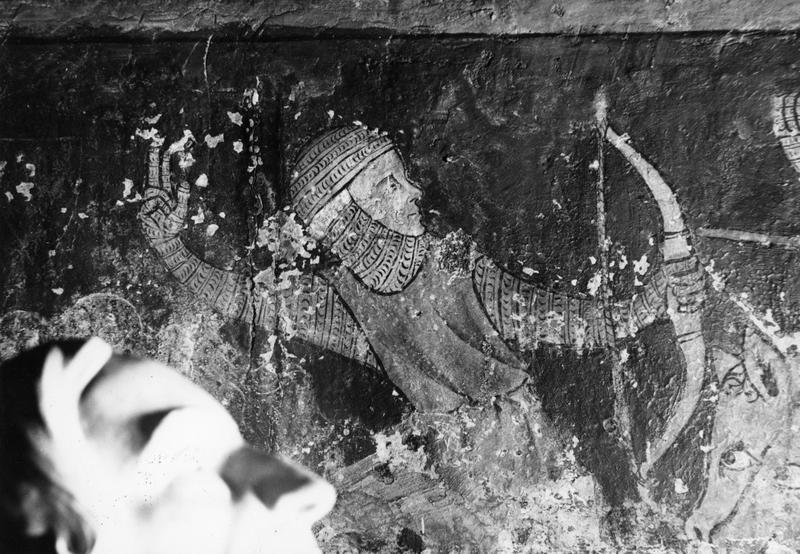 peintures monumentales de la chapelle du Rosaire : combat de croisés et de Sarrazins (un), martyre de saint Georges (le), détail