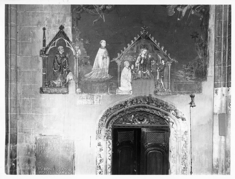 peinture monumentale du déambulatoire : Vierge à l'Enfant accompagnés d'anges et de donateurs (la), vue générale