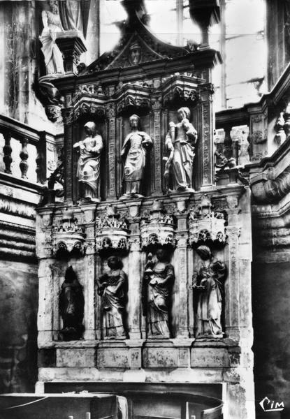 retable, statues (6) : Vertues (les), vue générale