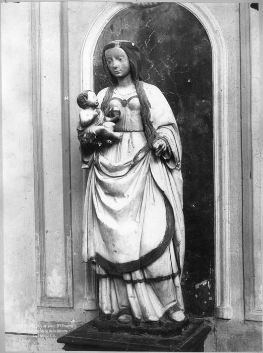 statue dite de la Reine blanche : Vierge à l'Enfant