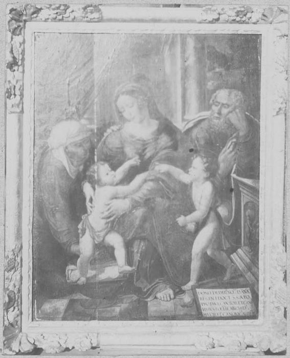 tableau : sainte famille avec sainte Anne et saint Jean-Baptiste (la)