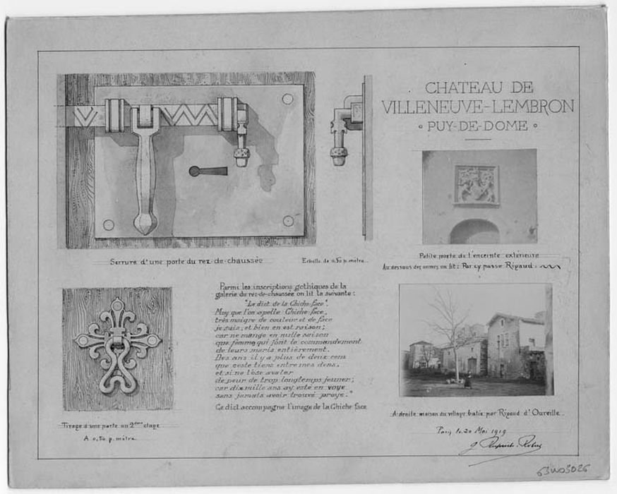 plaque de cheminée, épi d’une tour, chenet de cheminée, mesure pour la dîme