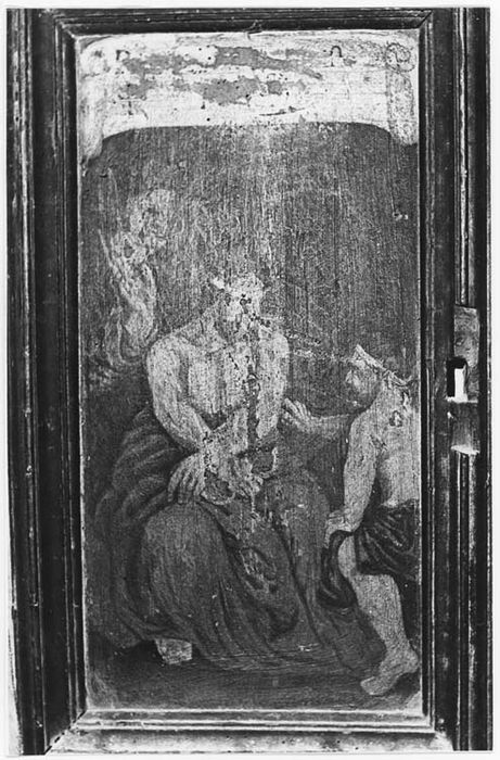 porte peinte n°1 : Scène de la Passion - © Ministère de la Culture (France), Médiathèque du patrimoine et de la photographie, diffusion GrandPalaisRmn Photo