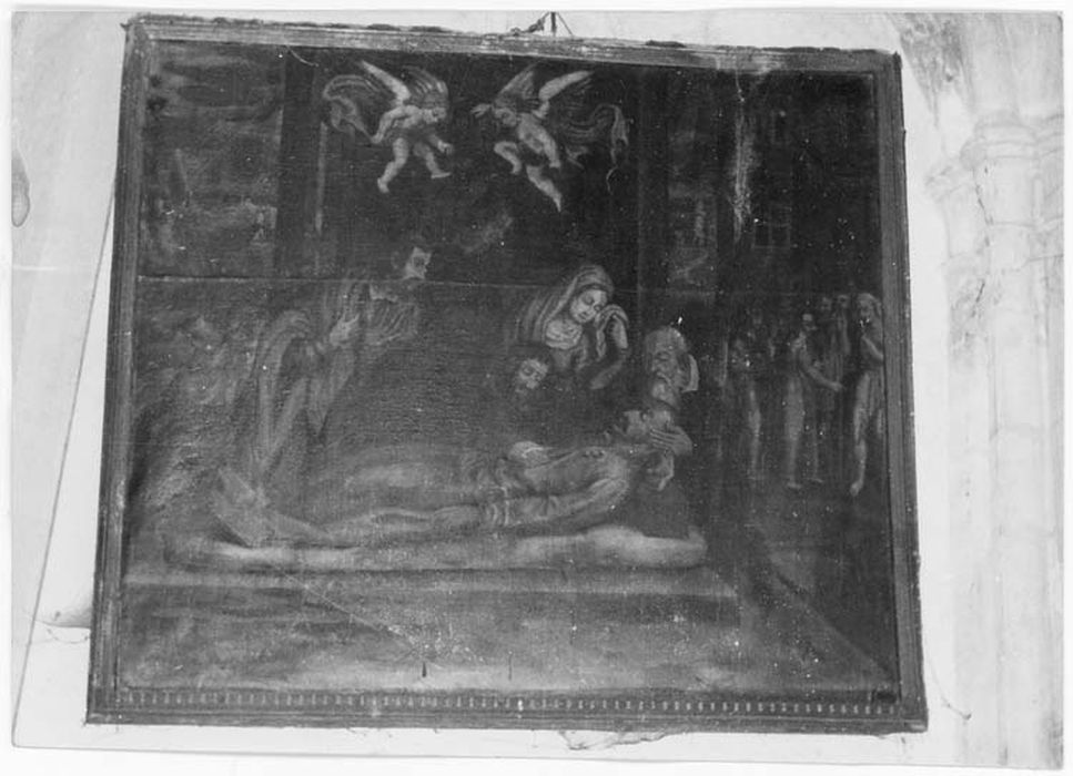 Tableau et son cadre : Mort de saint François Xavier