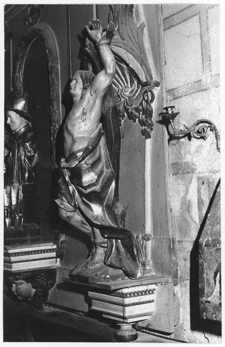 statue : Saint Sébastien, profil gauche