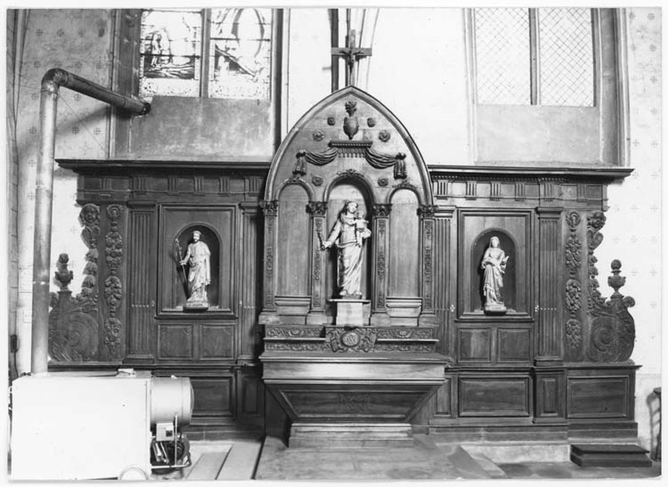 retable, lambris de la chapelle de la Vierge